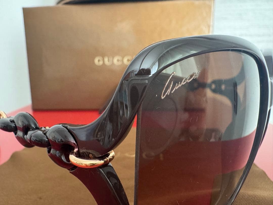 GUCCI サングラス　ダークブラウン 大きめ