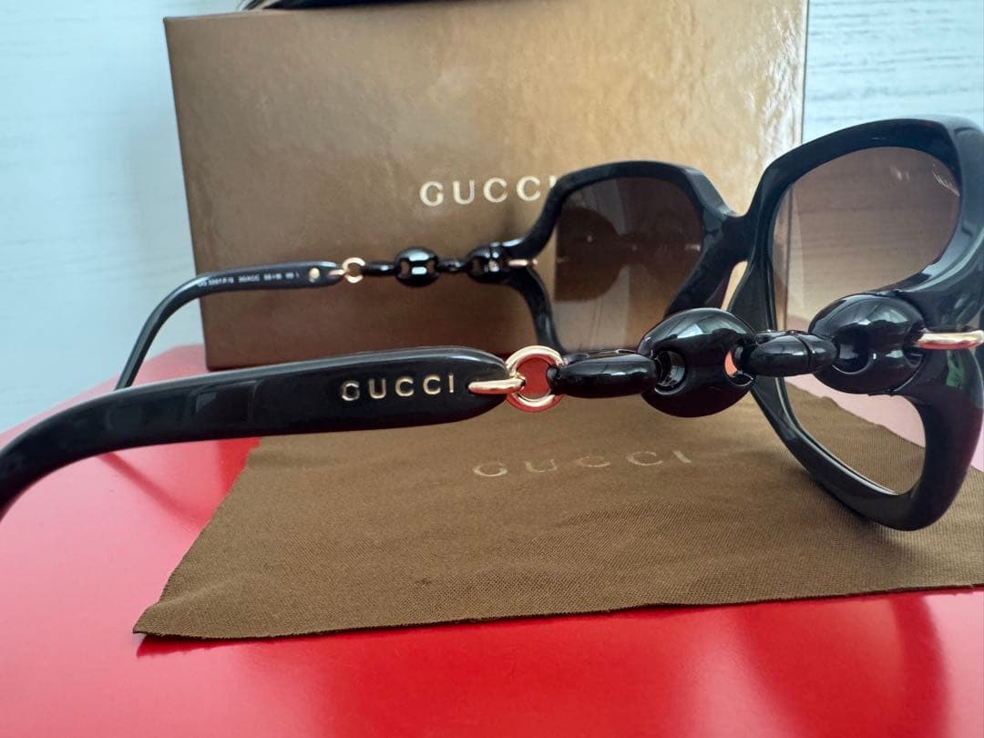 GUCCI サングラス　ダークブラウン 大きめ