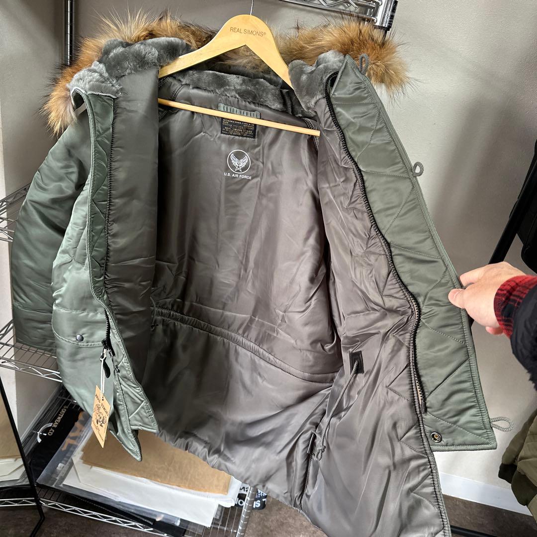 アメリカンワイドシルエットの復刻N-3B 38 M REAL SIMONS