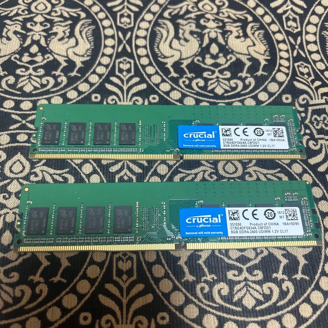 マイクロン　DDR4-2400 8GB×2＝16GB
