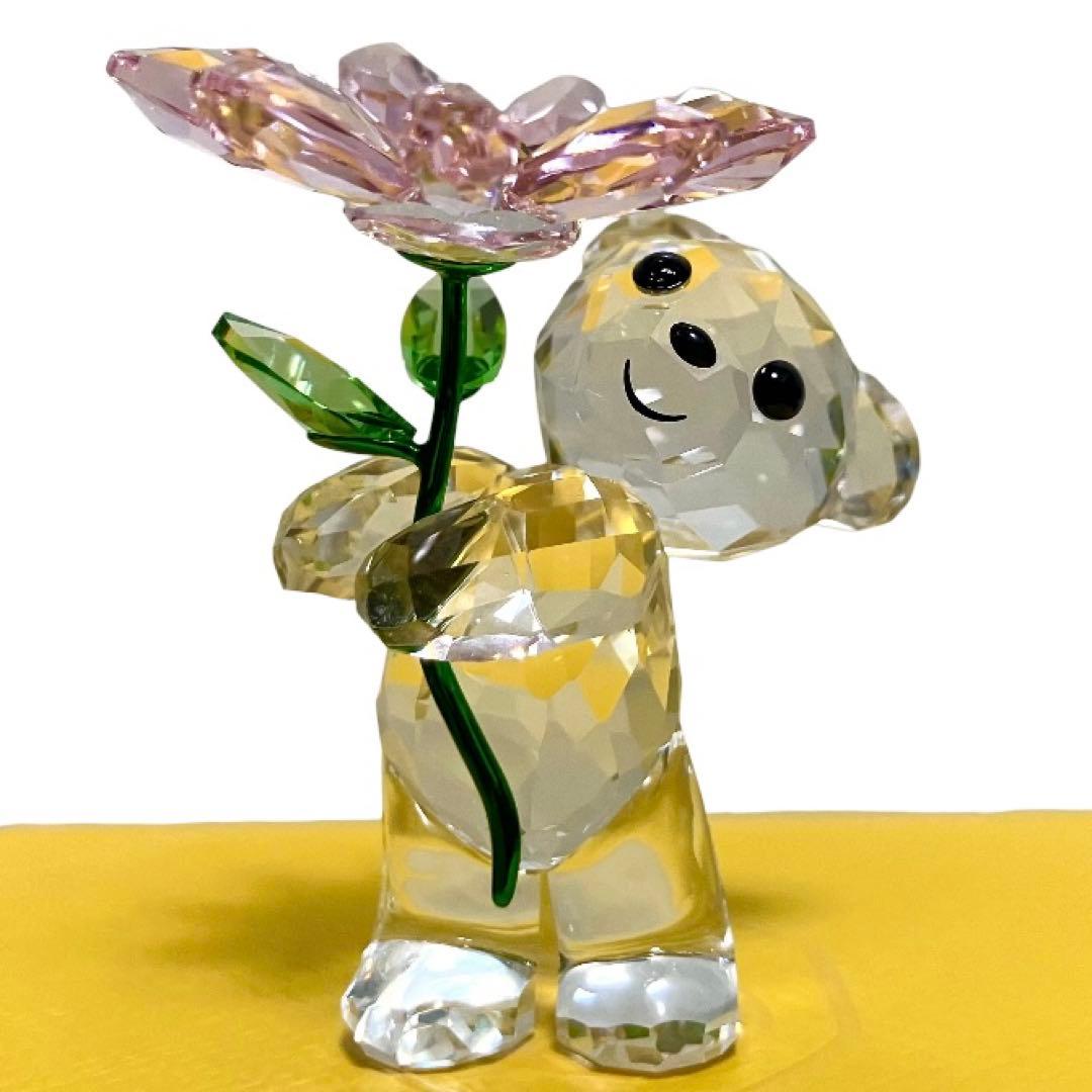 正規新品 SWAROVSKI クリスベア お花 KRIS BEAR フィギュリン