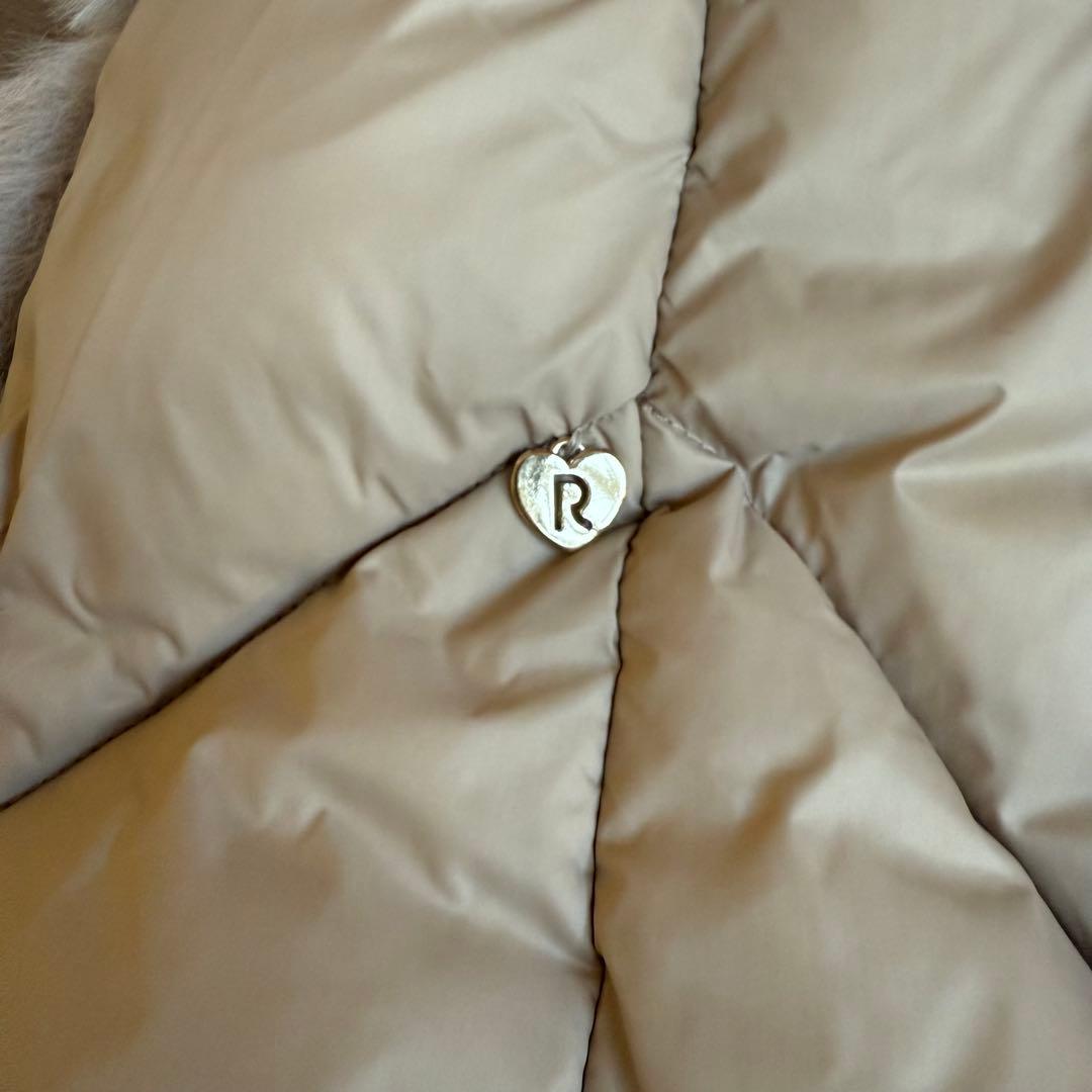 リナシメント ファー×キルティング切替 フーディコート S ベージュ ジャケット