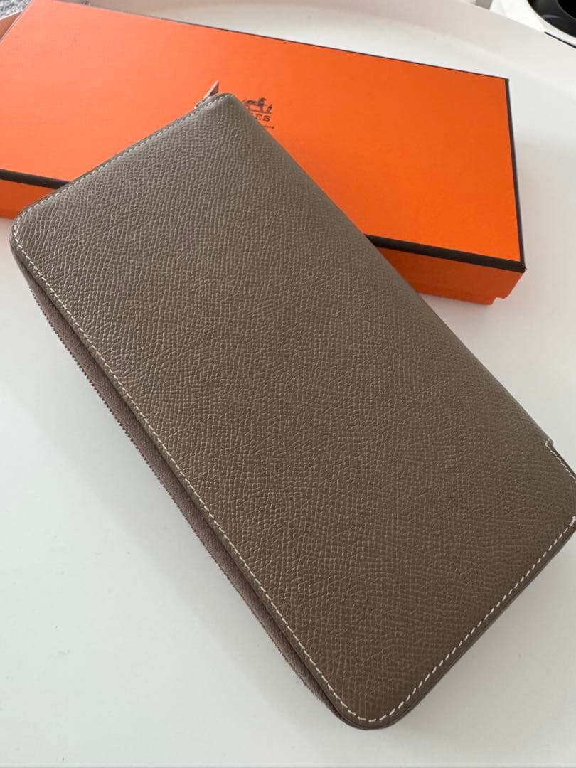 HERMES エルメス　シルクイン　長財布　エトゥープ
