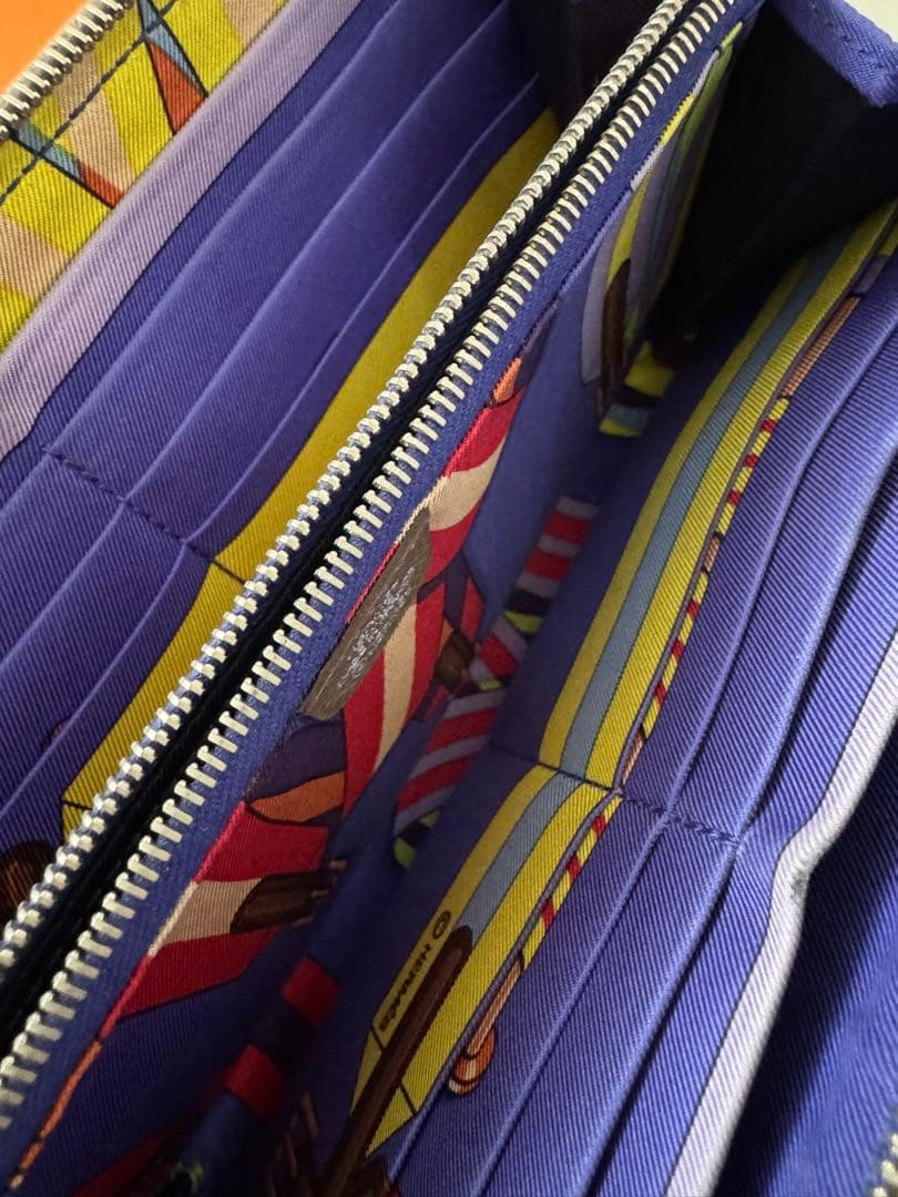 HERMES エルメス　シルクイン　長財布　エトゥープ