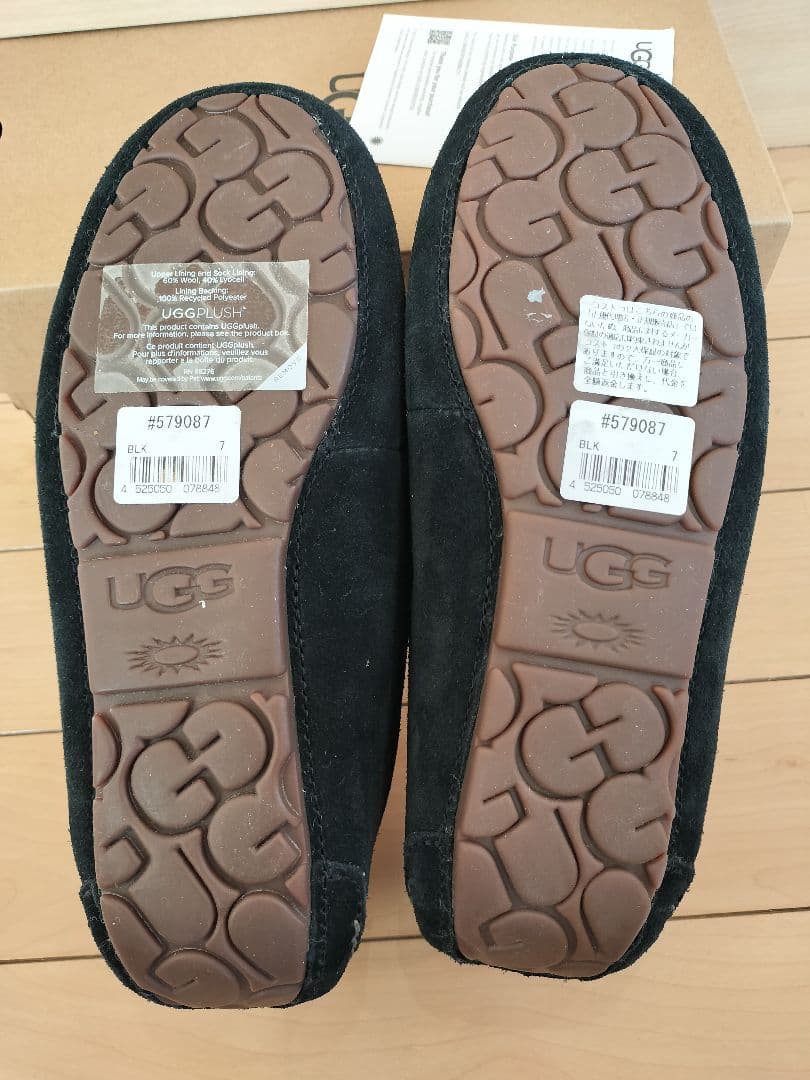 UGG Ansley ブラック モカシン スリッポン
