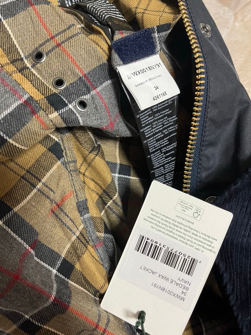 BARBOUR bedale 34 ネイビー 新品未使用品