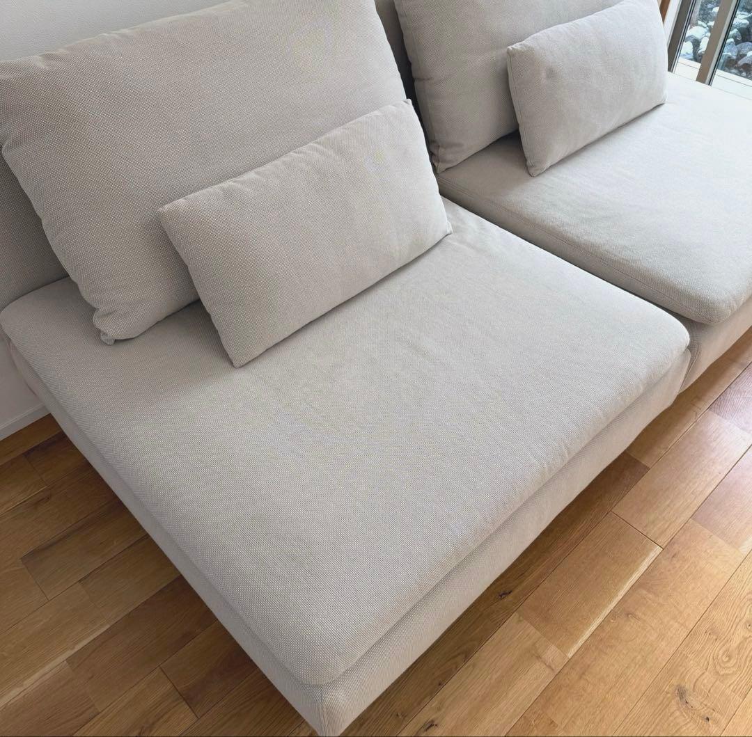 IKEA イケア　ソファ　ソーデルハムン　3人掛け　1人　北欧　ライトベージュ