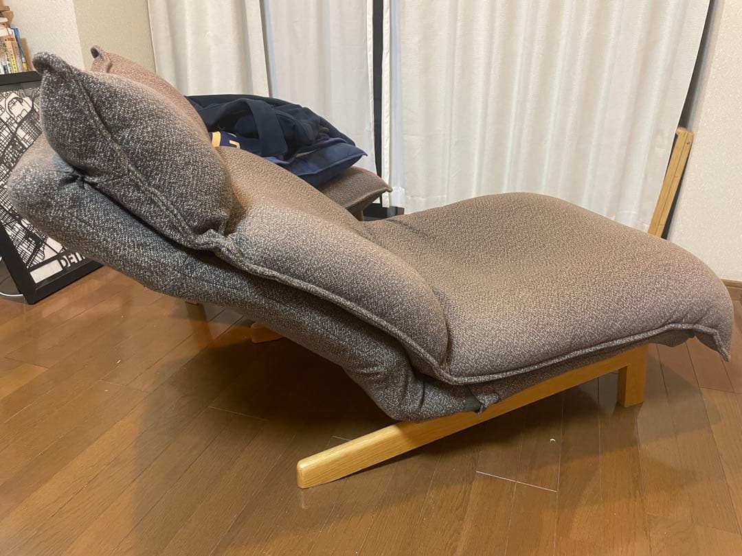 引取希望 無印良品 ハイバックリクライニングソファ オットマン付き