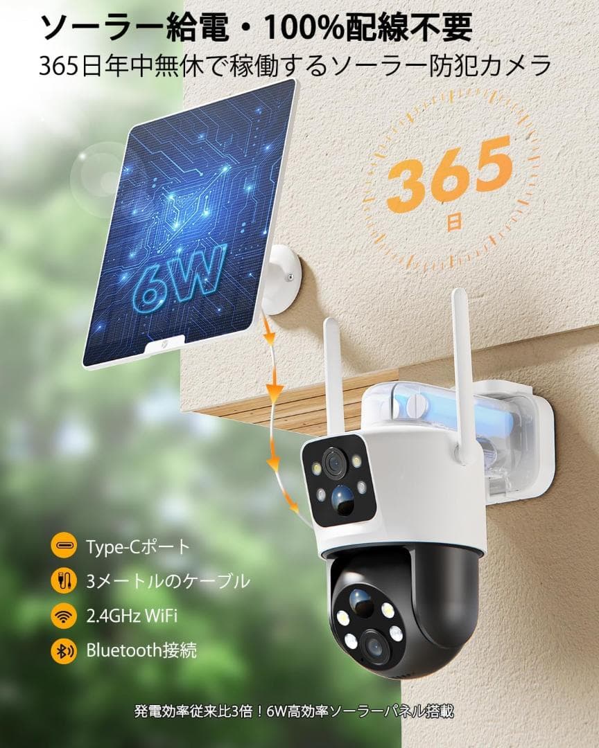 防犯カメラ　屋外　ソーラー　監視カメラ　防犯対策　盗難対策