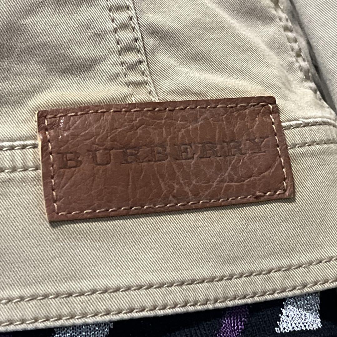 【BURBERRY 】シャツジャケット　チェック　エポーレット　牛革　三陽商会