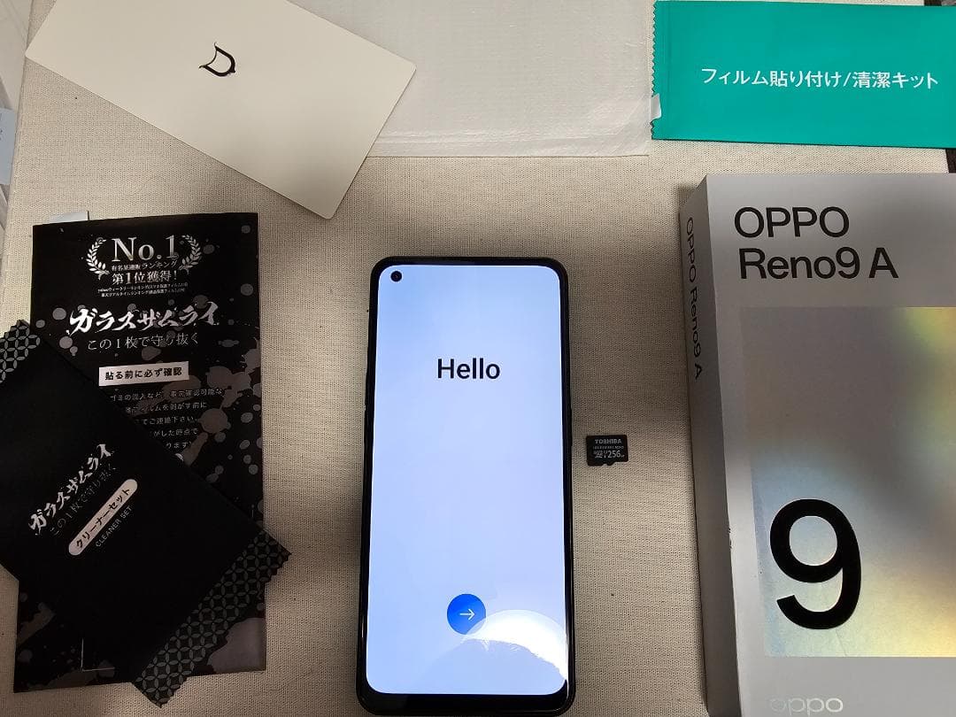 【美品】OPPO Reno9 A 付属品完備 SDカード付