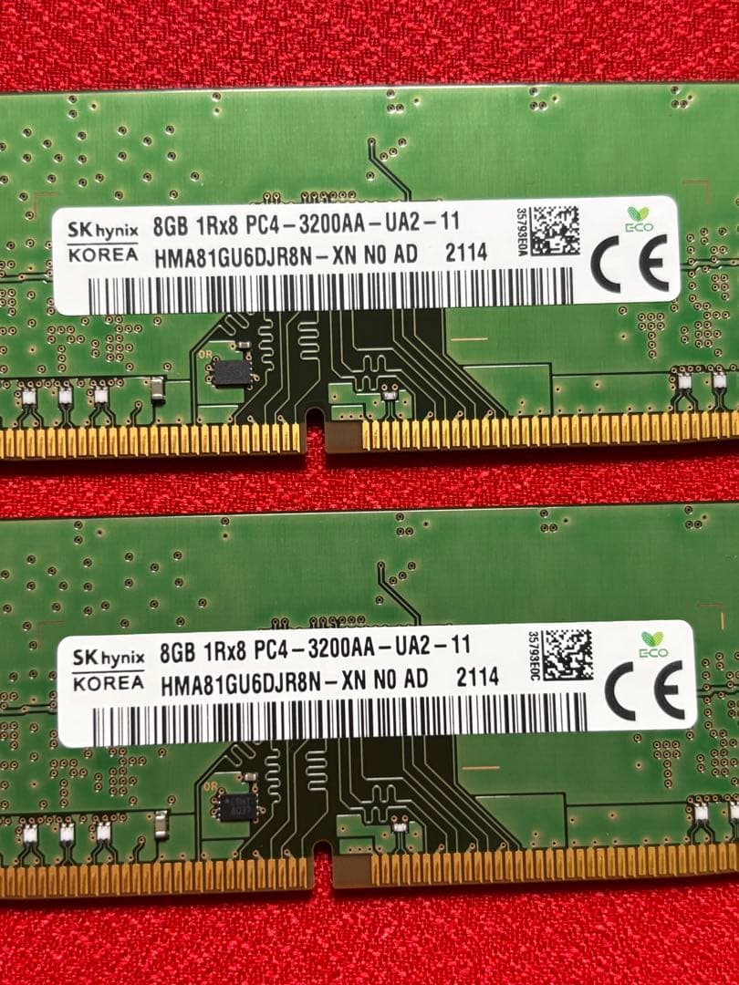 【動作確認済】SK hynix DDR4-3200 16GB(8GBｘ2)
