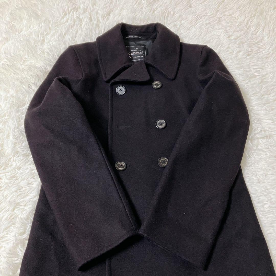 美品 現行 グローバーオール gloverall ピーコート 黒 M ウール