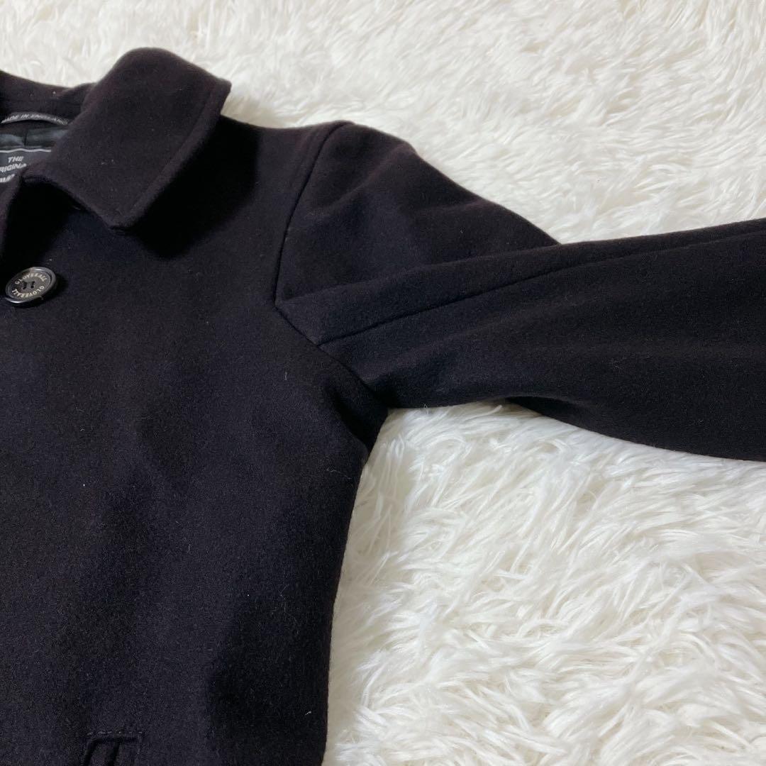 美品 現行 グローバーオール gloverall ピーコート 黒 M ウール