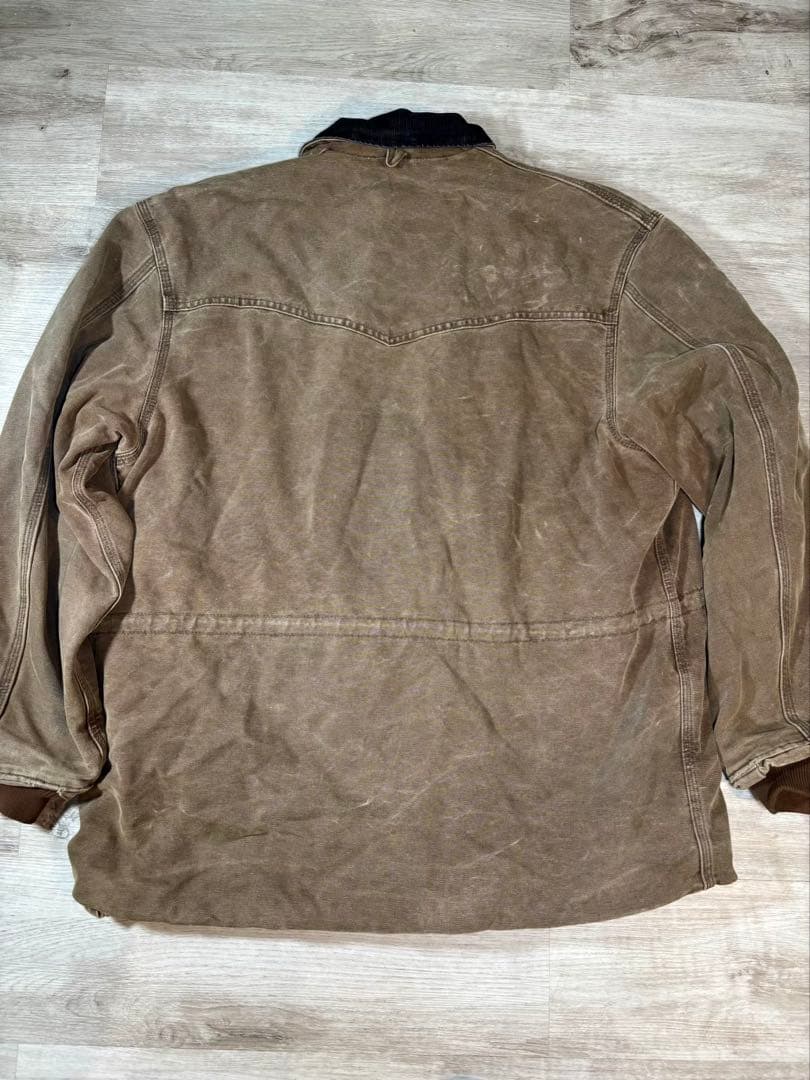 160 【至高のエイジング】カーハート ダック地 ワークジャケット 身幅63