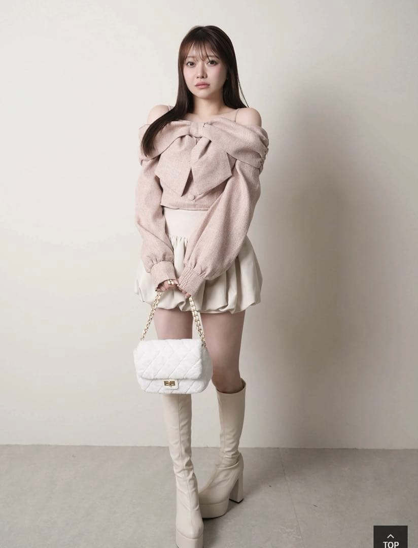 lip service リボンオフショルロングスリーブトップス