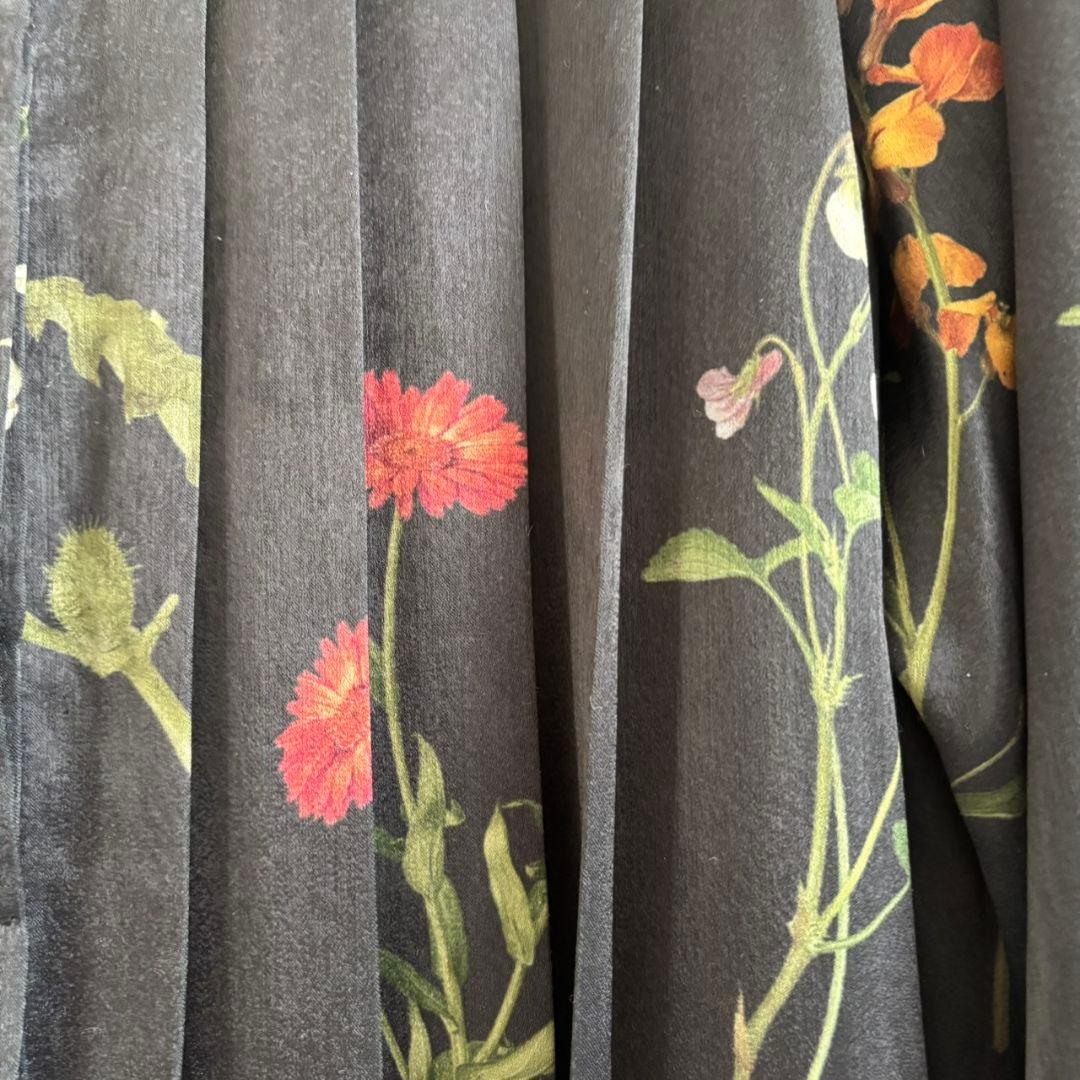 Ameri アメリ ベスト付き 花柄ロングワンピース