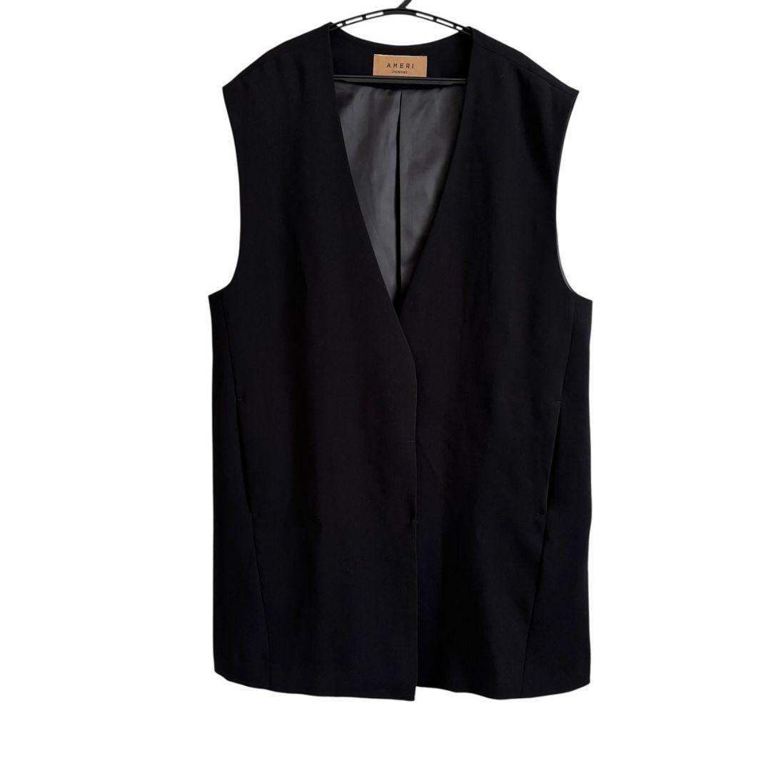 Ameri アメリ ベスト付き 花柄ロングワンピース