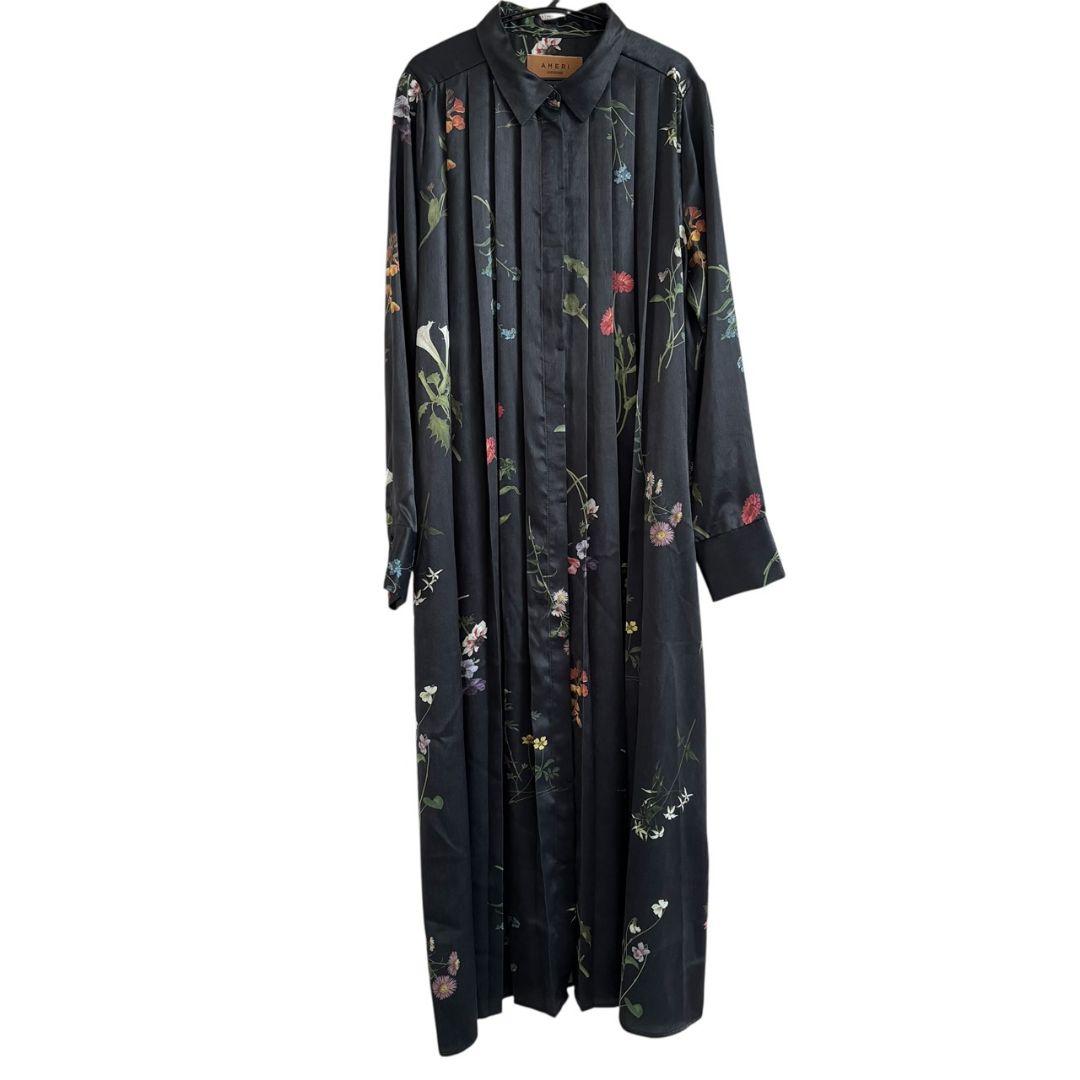 Ameri アメリ ベスト付き 花柄ロングワンピース