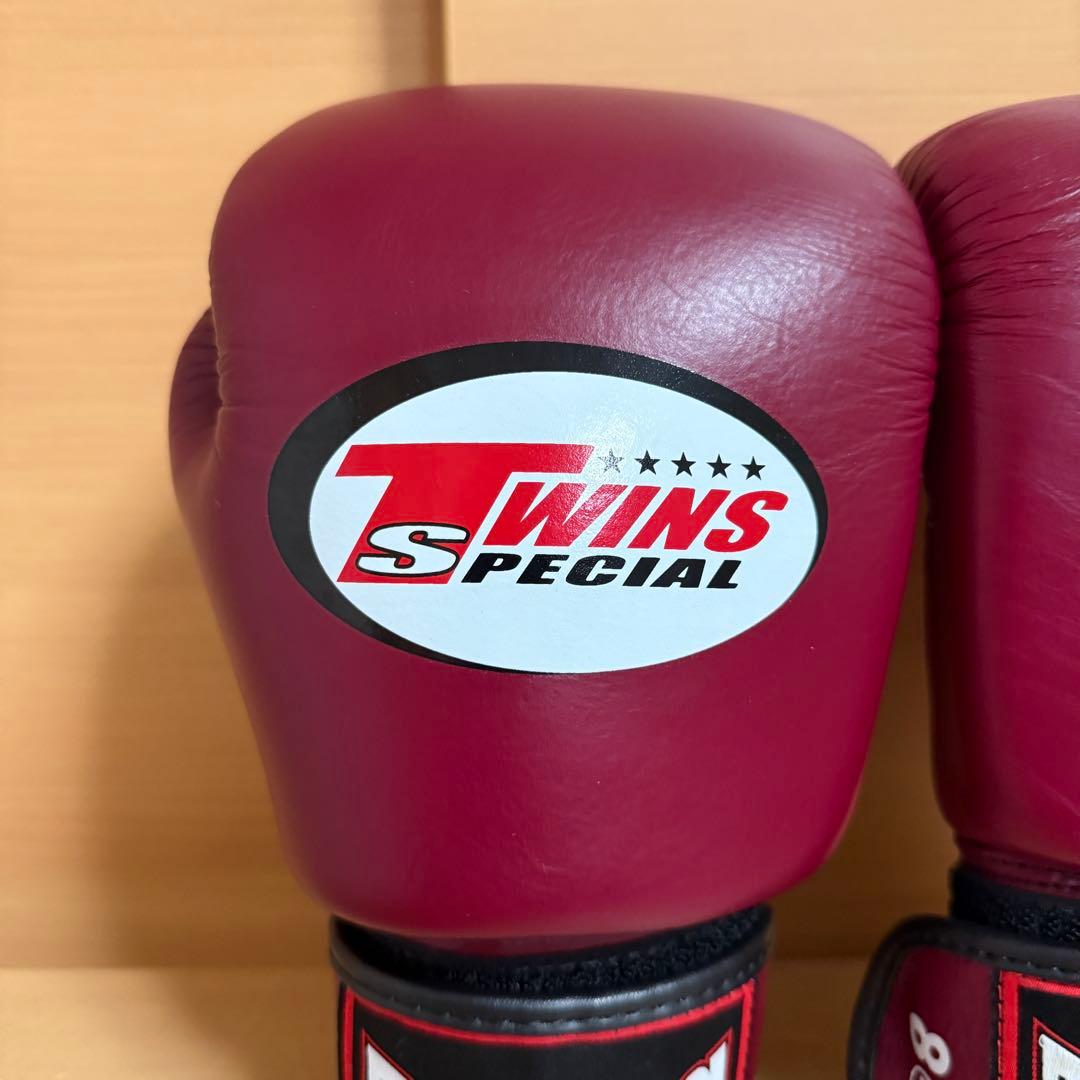 【美品】TWINS ツインズ ボクシング グローブ 8oz 本革 ワインレッド