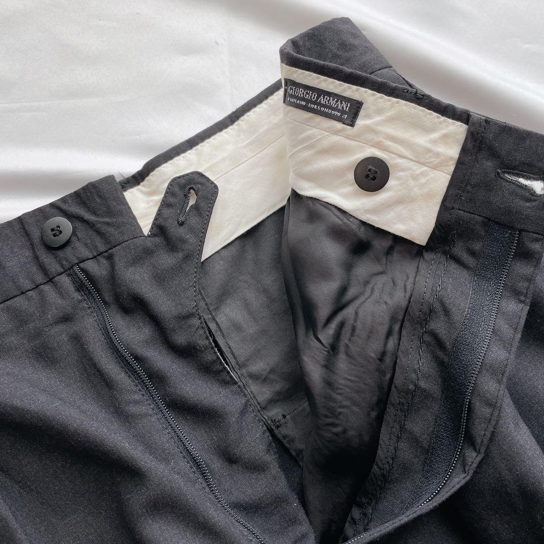 GIORGIO ARMANI 黒タグ 90s ヴィンテージ 高級タックスラックス