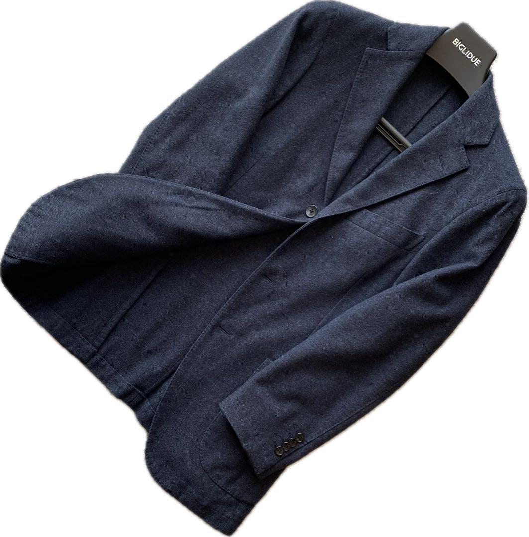 Belvest ベルベスト テーラード ジャケット ネイビー　ウール42