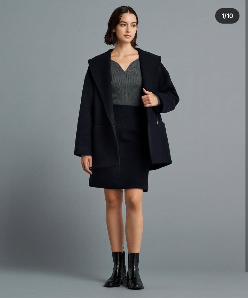 uncrave アンクレイヴ 撥水プルーフメルトン ビッグカラーコート