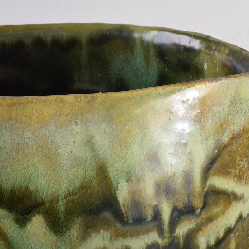 茶道具　叶光夫造　窯変釉　扁壷　嗣女妙子識箱　N　8823A