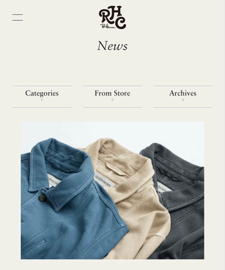 ジャケット・アウター OUTERKNOWN for RHC Chroma Chore Blazer