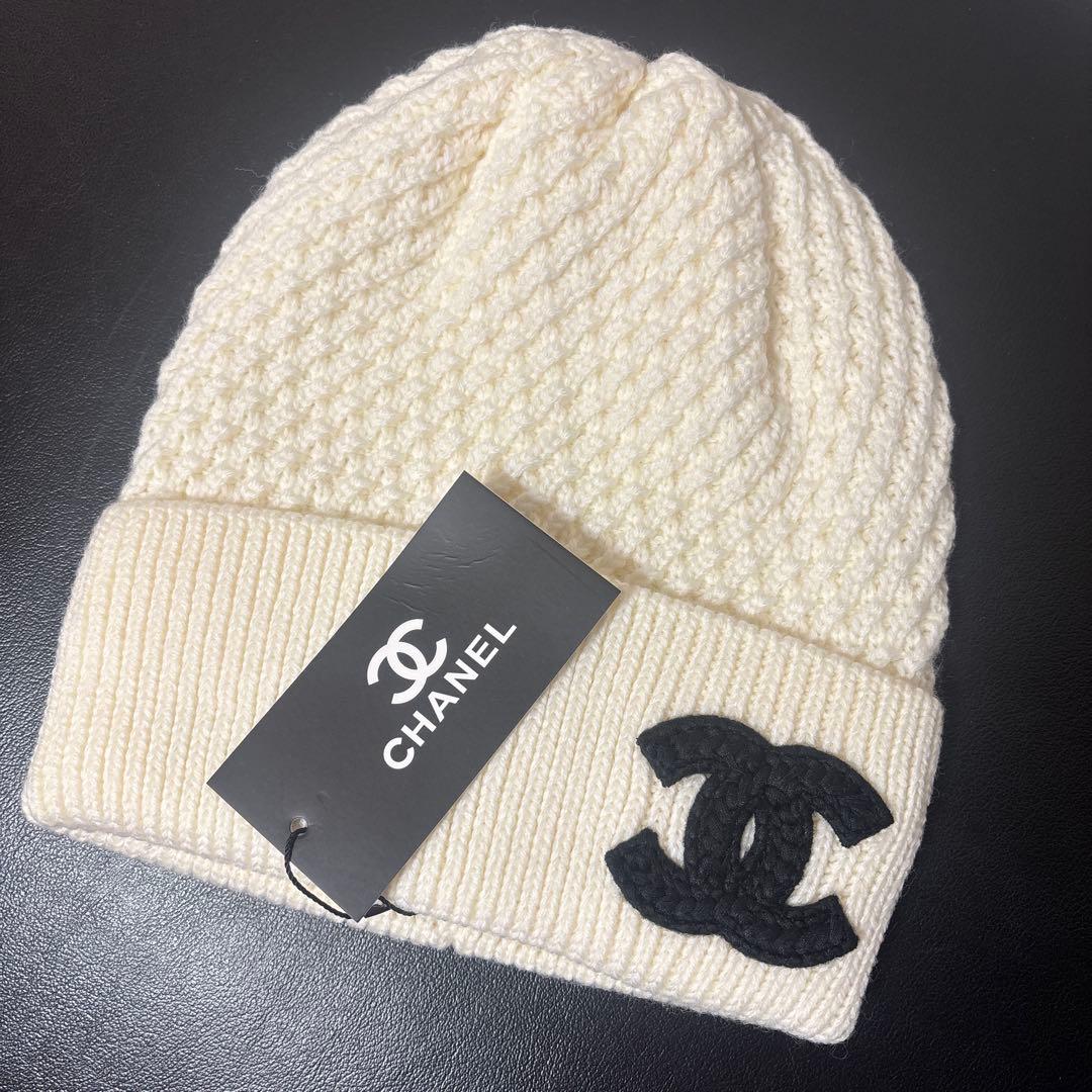 CHANEL あみあみ　ニット帽　ワッチ