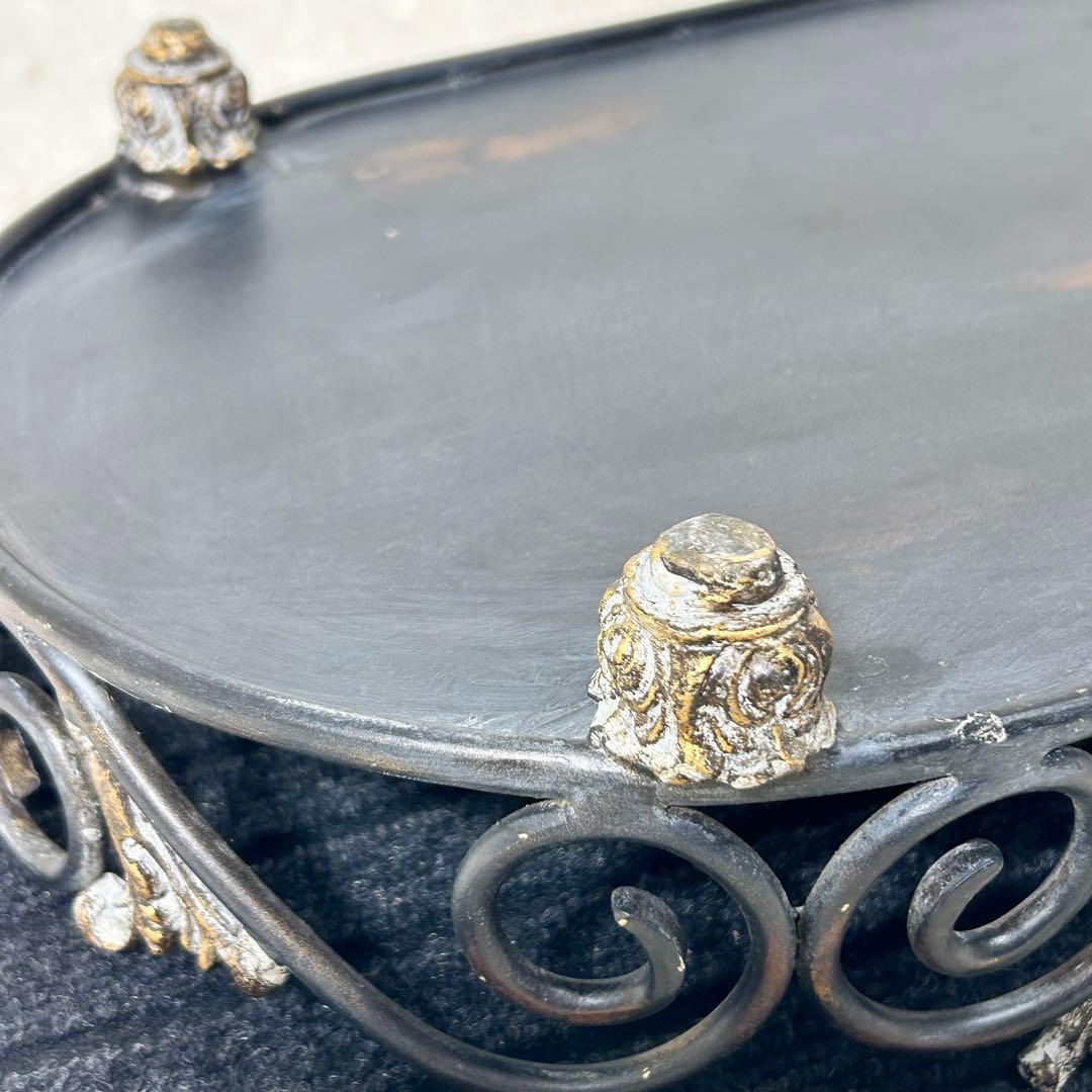 【希少】アイアン　アンティーク トレイ　インテリア　レトロ　ヴィンテージ