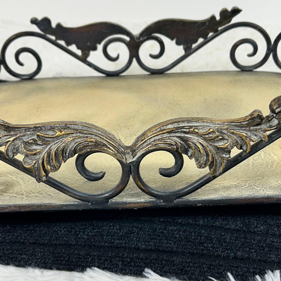 【希少】アイアン　アンティーク トレイ　インテリア　レトロ　ヴィンテージ