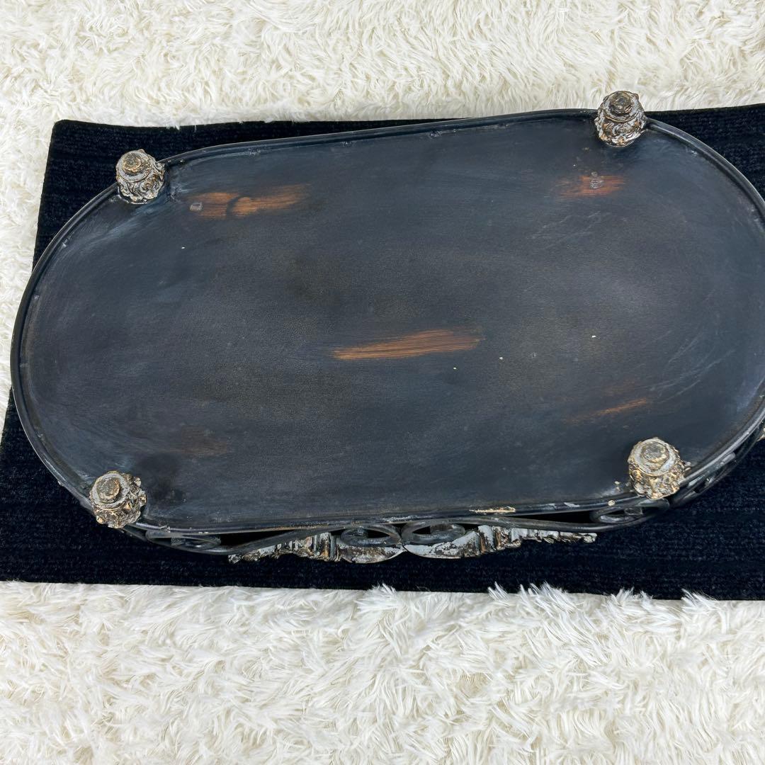 【希少】アイアン　アンティーク トレイ　インテリア　レトロ　ヴィンテージ