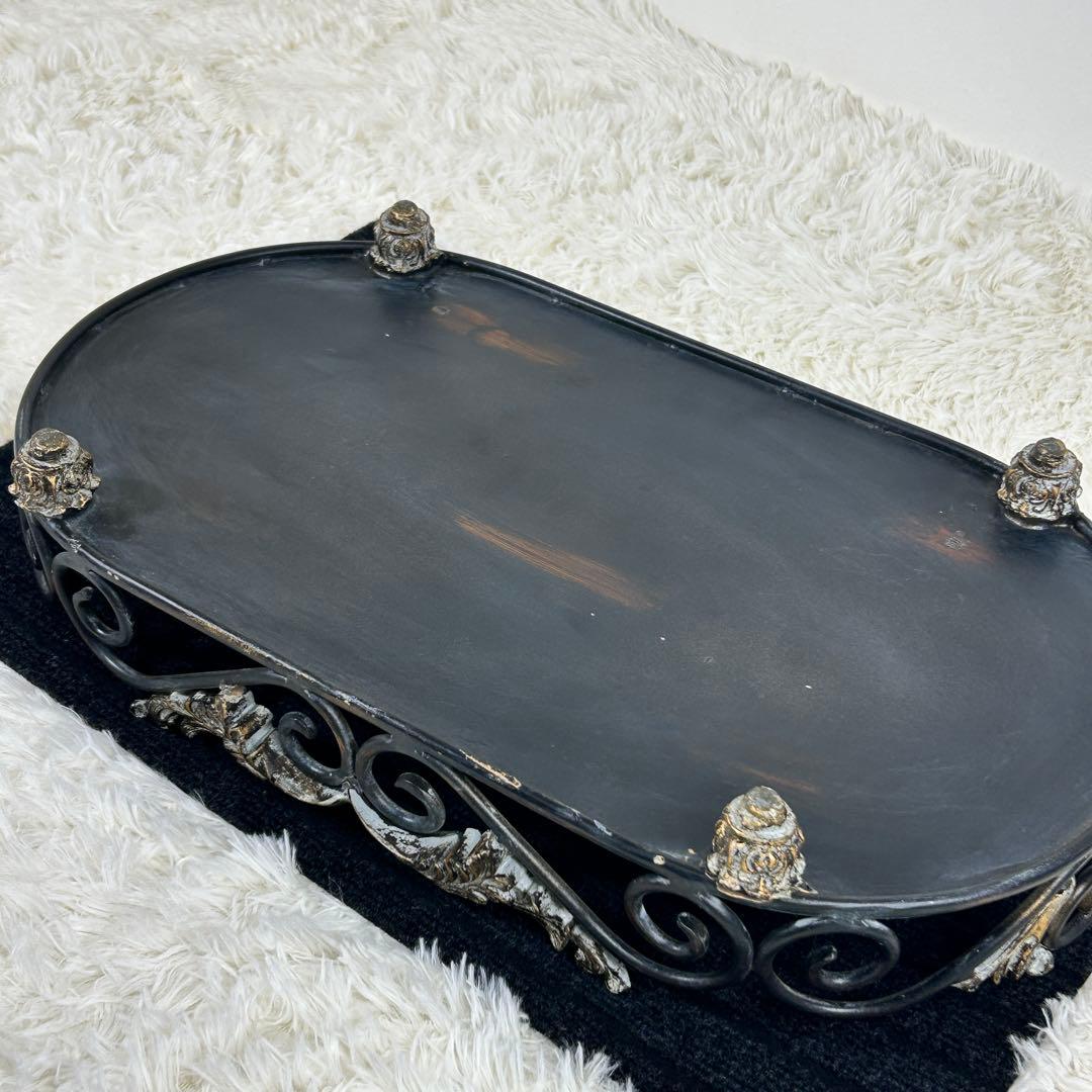 【希少】アイアン　アンティーク トレイ　インテリア　レトロ　ヴィンテージ