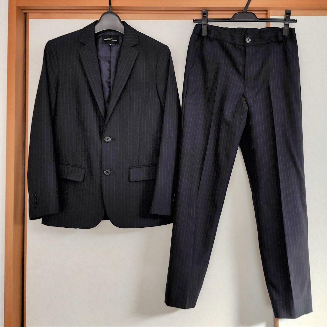 グリーンレーベルリラクシング フォーマルスーツ ストライプ 150センチ 卒業式