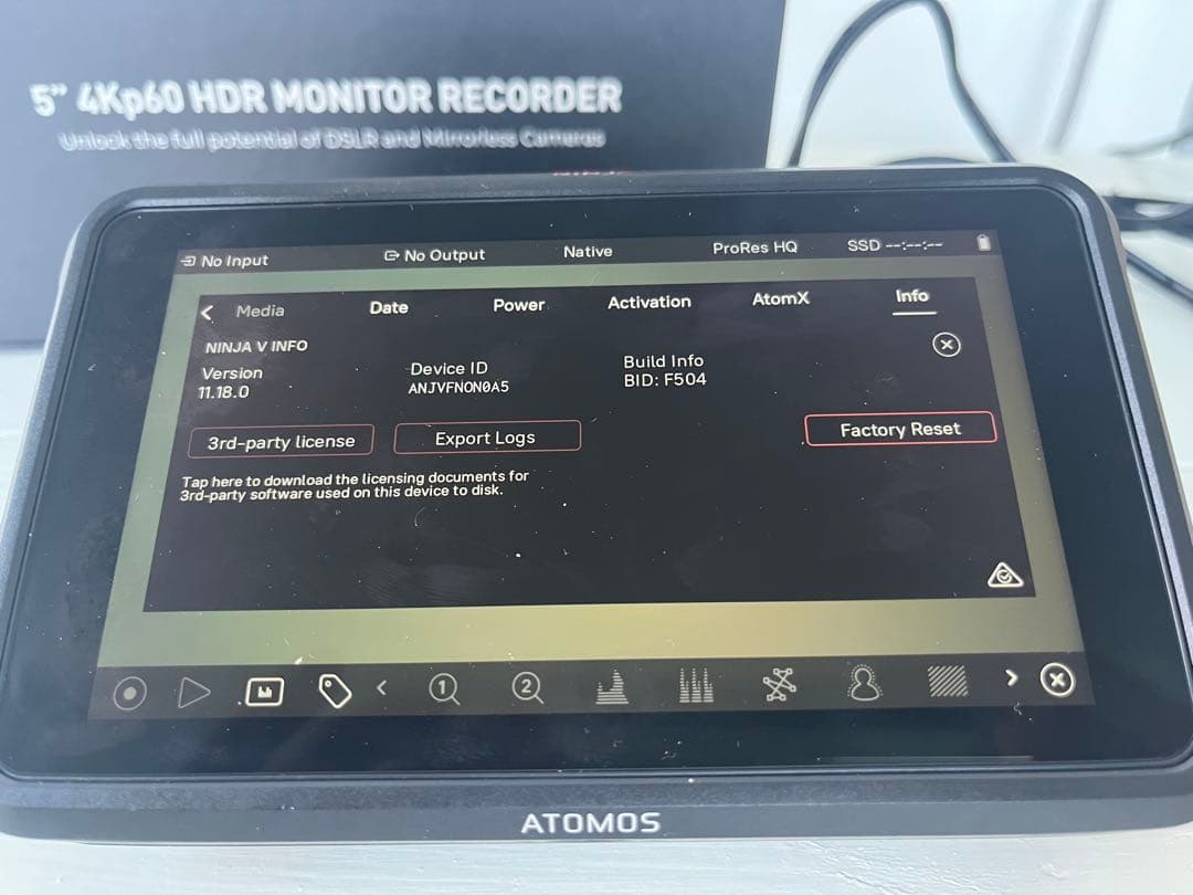 【美品】Atomos Ninja V ＋ バッテリー ＋ Caddy 2