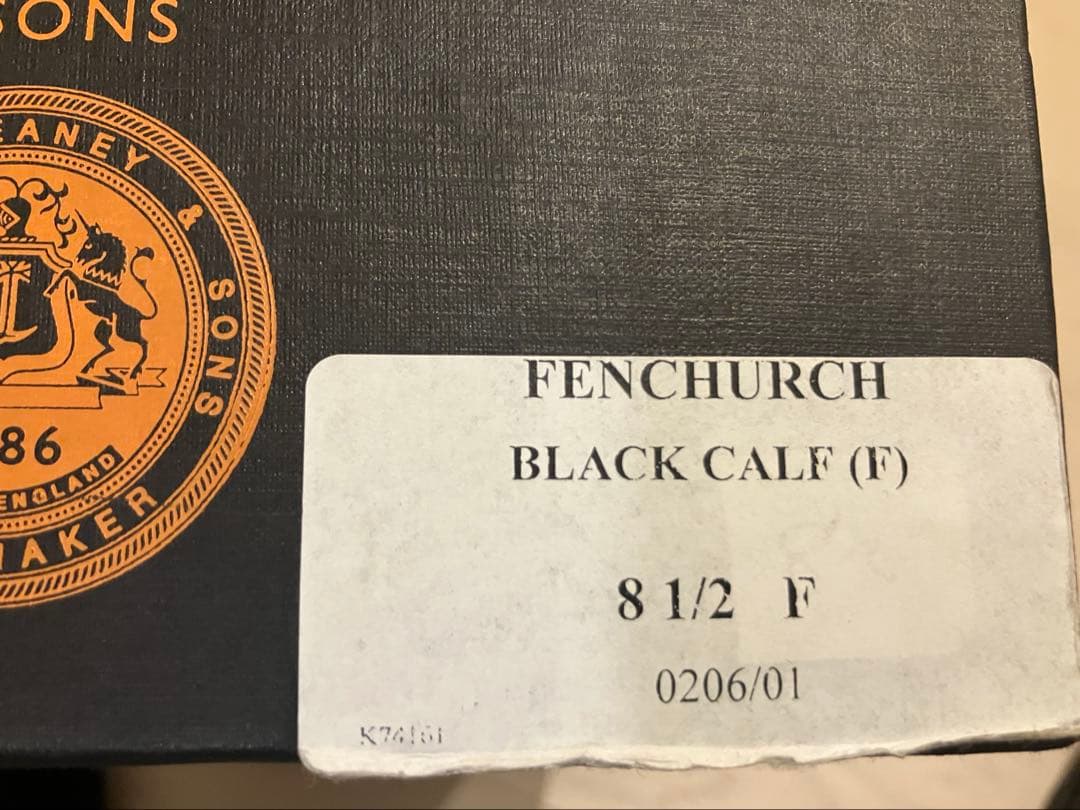 ジョセフチーニー　　フェンチャーチ　UK8.5 27cm