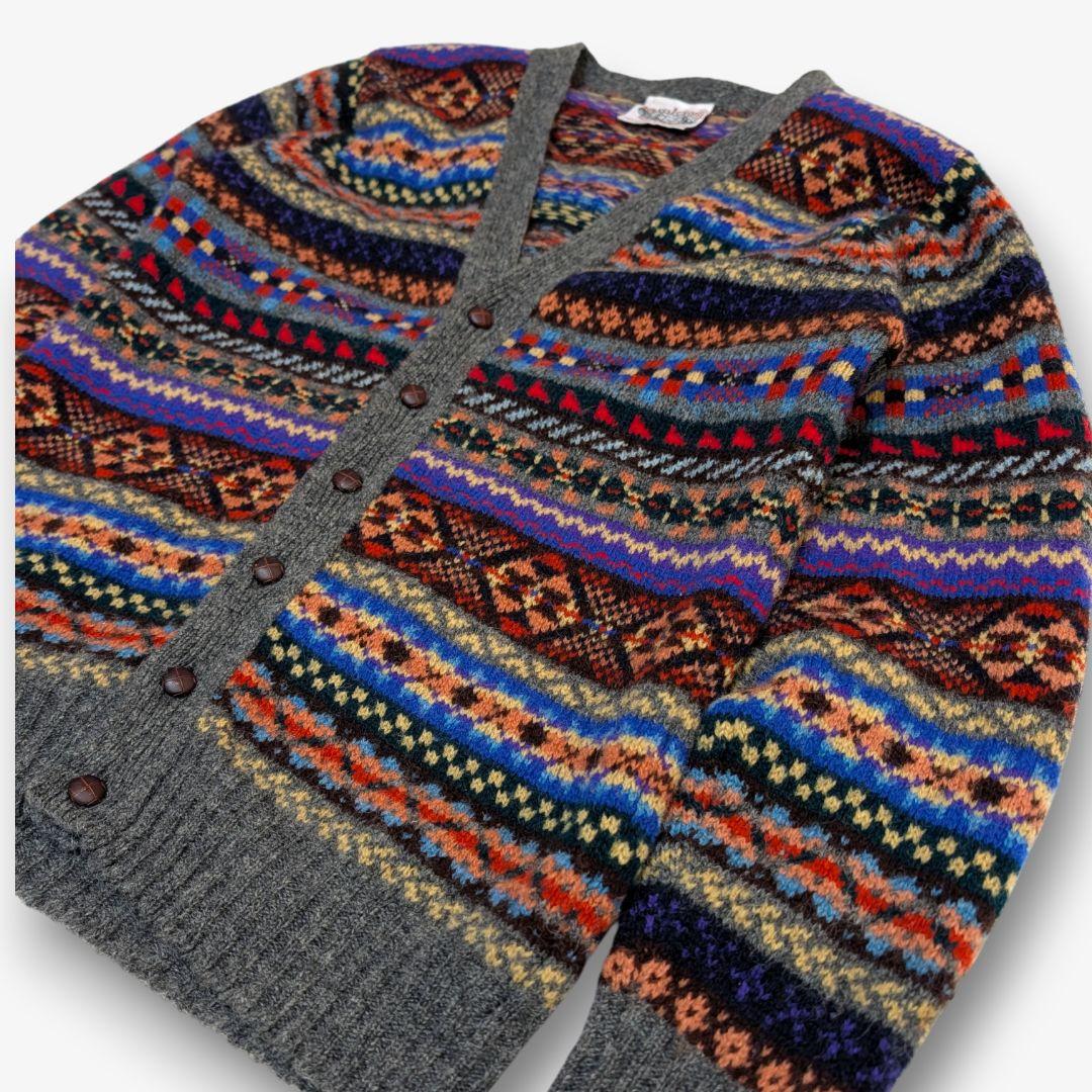 Jamieson's　ジャミーソンズ ニットカーディガン　M フェアアイル柄