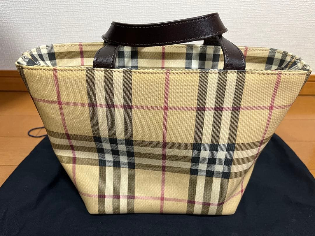 BURBERRY（バーバリー）ノバチェック手提げバッグ　pvc
