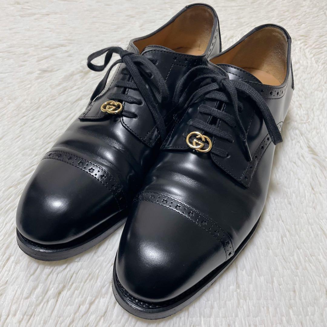 極美品✨定価17万　GUCCI レザーシューズ　希少モデル　27〜27.5cm