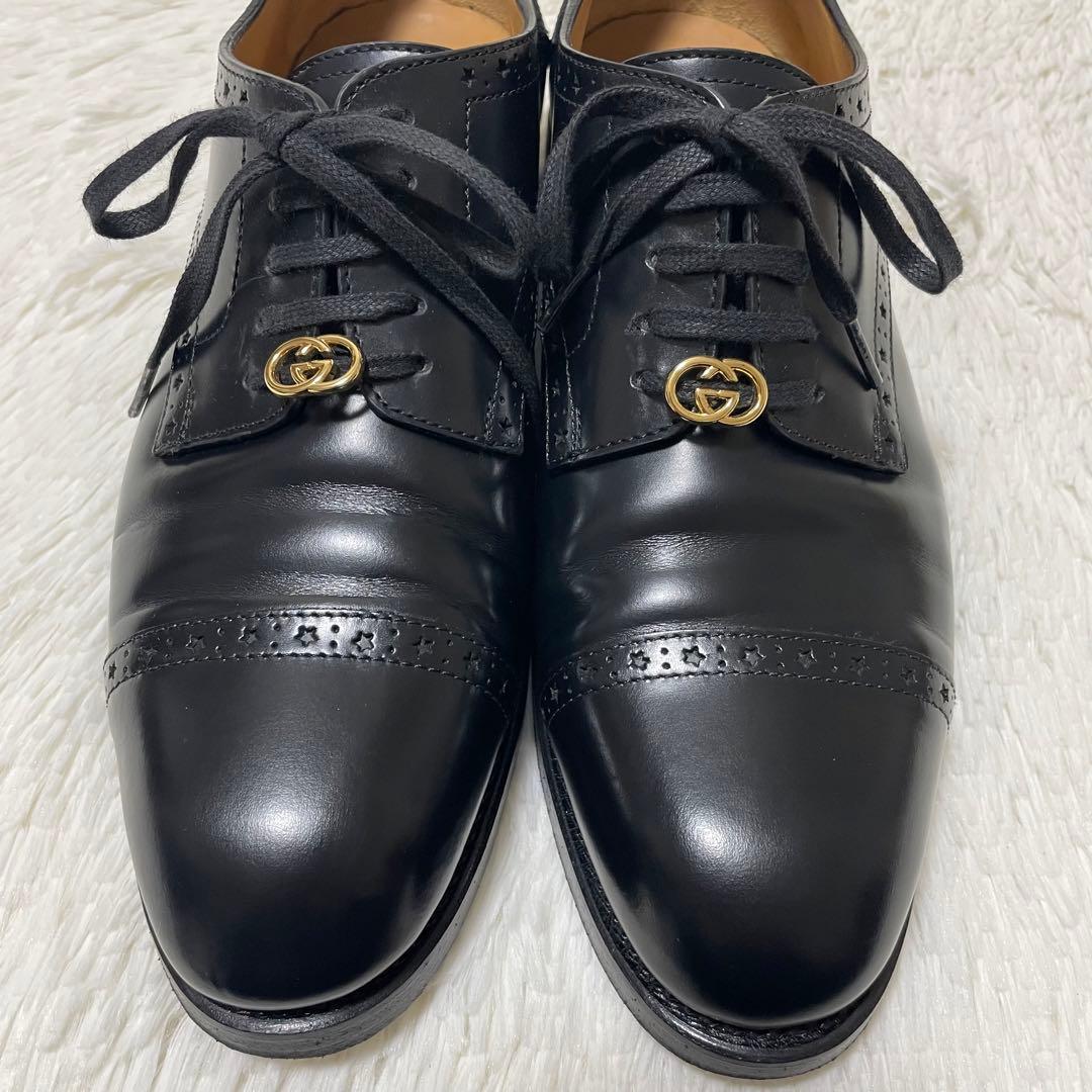 極美品✨定価17万　GUCCI レザーシューズ　希少モデル　27〜27.5cm