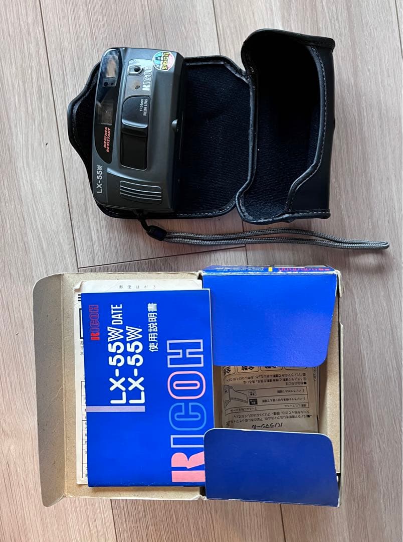 RICOHフィルムカメラLX-55W使用説明書、箱、カバー付き