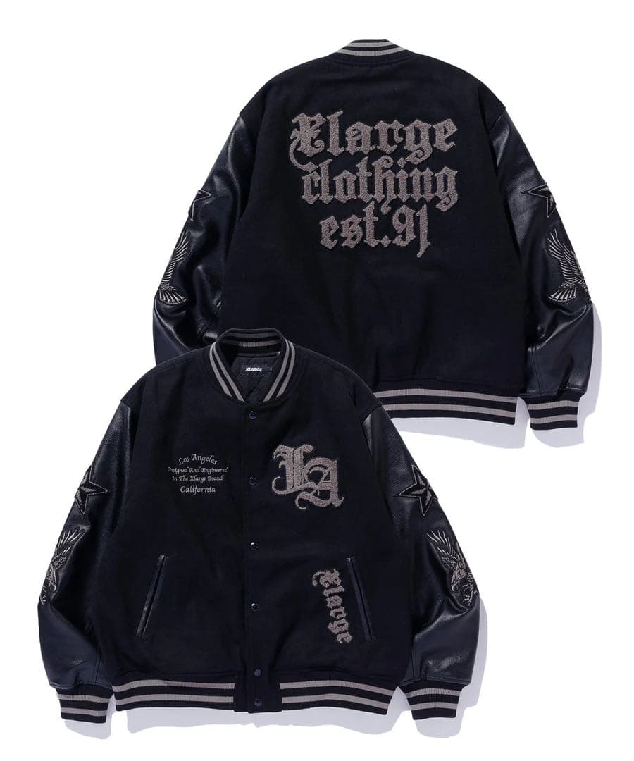 XLARGE VARSITY JACKET スタジャン　ブラック