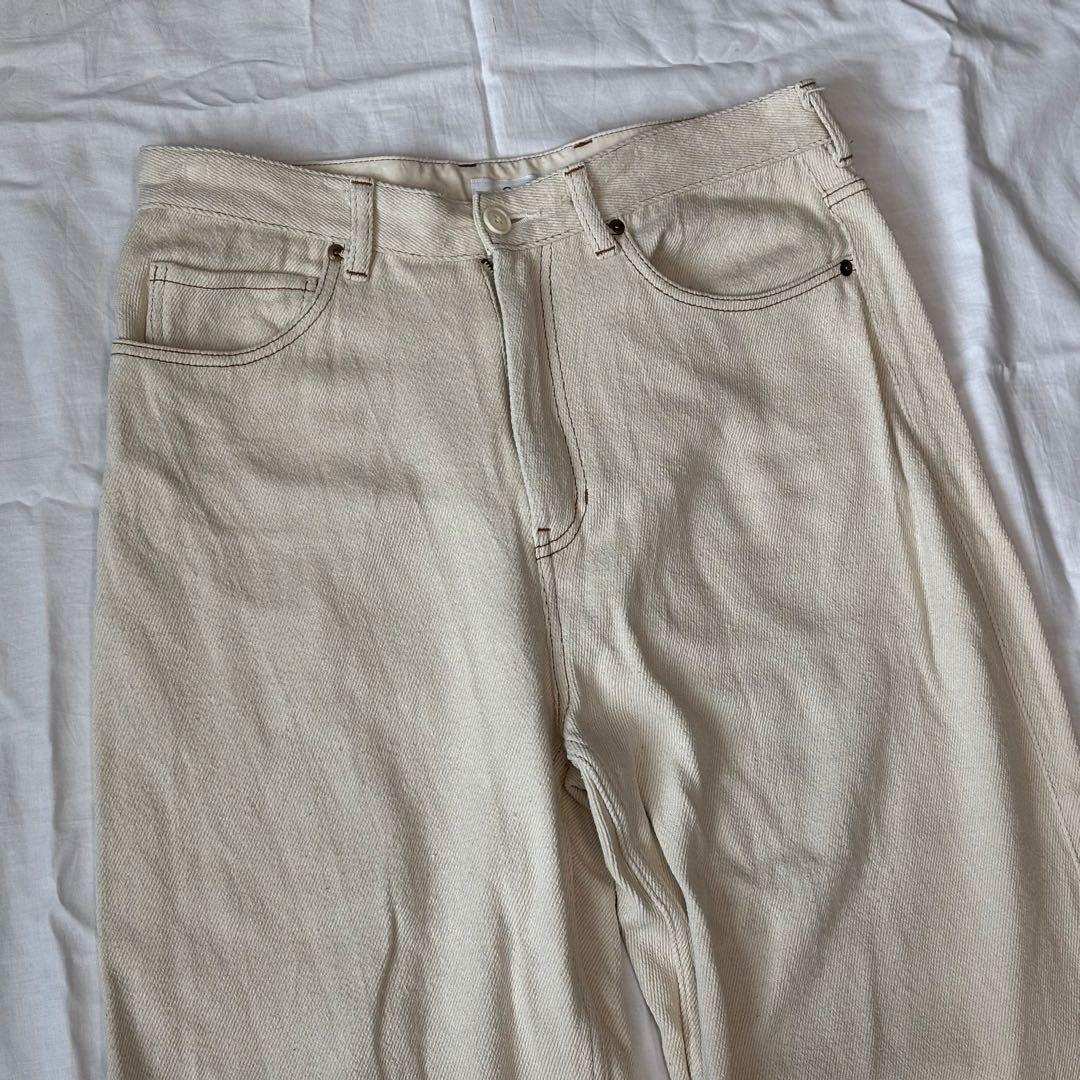 パンツ Cornier SILK NEP DENIM PANTS WHITE L