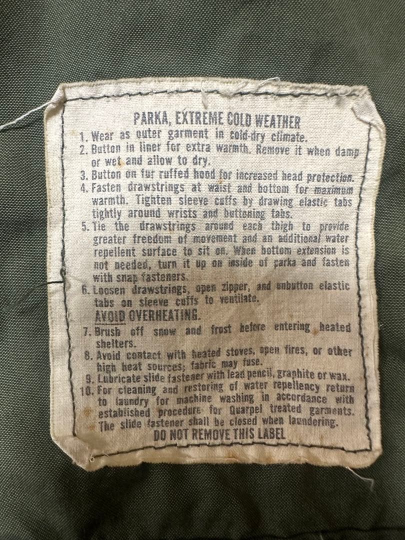 【米軍実物】M-65フィッシュテール　M-51フード付き　XL　70s