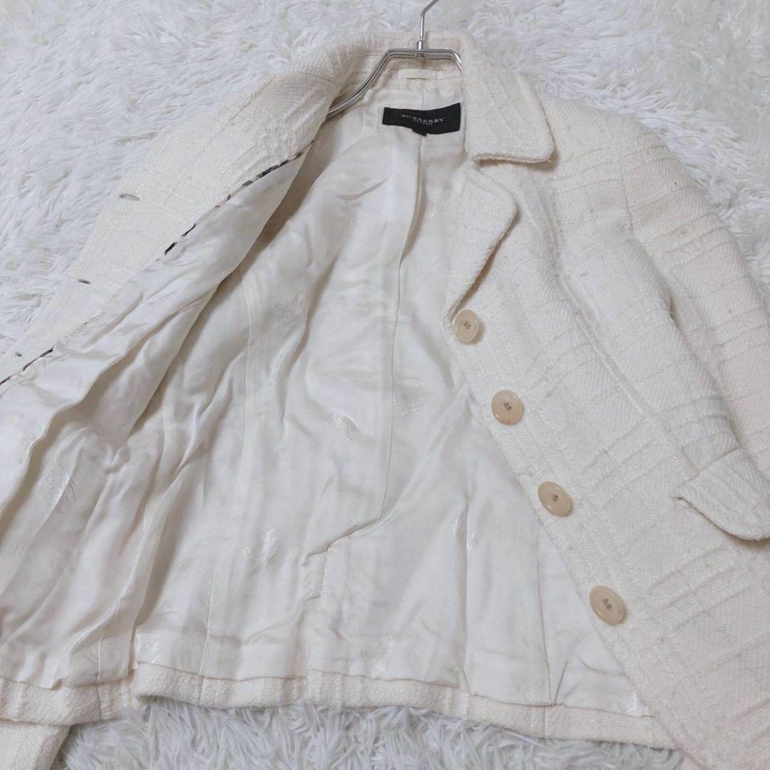 バーバリー ジャケット サイズ38 アイボリー アウター カジュアル フォーマル