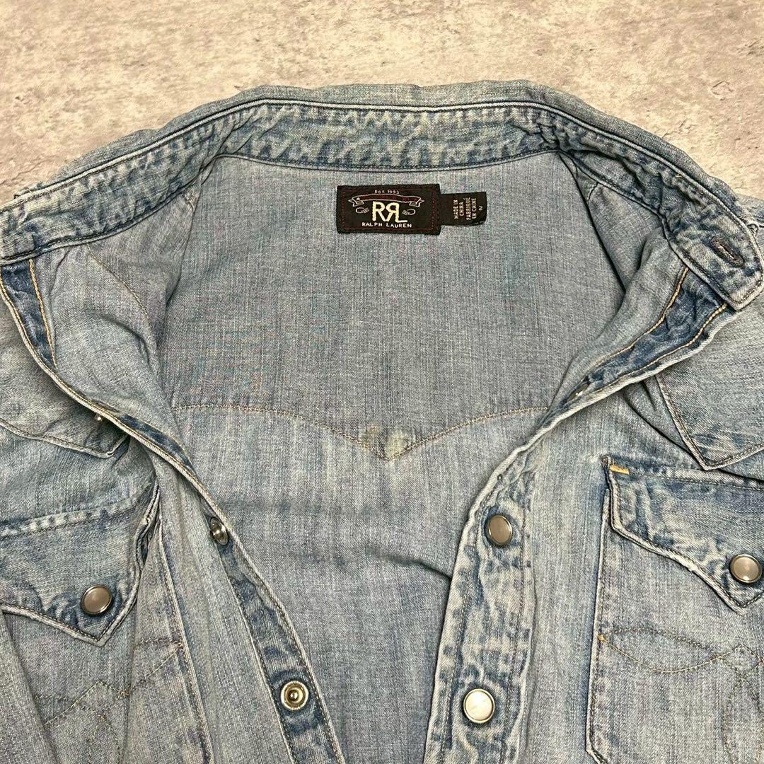 RRL ダブルアールエル ラルフローレン デニムウエスタンシャツ 長袖 トップス