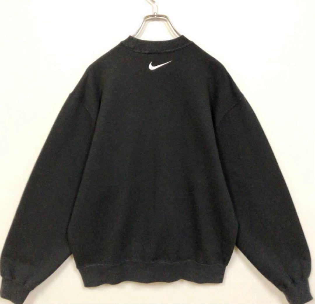 【希少】NIKE スウェット 90s 銀タグ 刺繍ロゴ スウォッシュ 太アーム