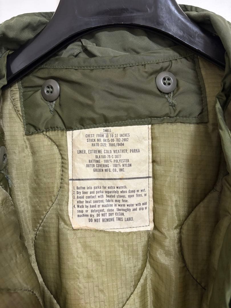 米軍実物72年　M-65フィッシュテールパーカー　Sサイズ