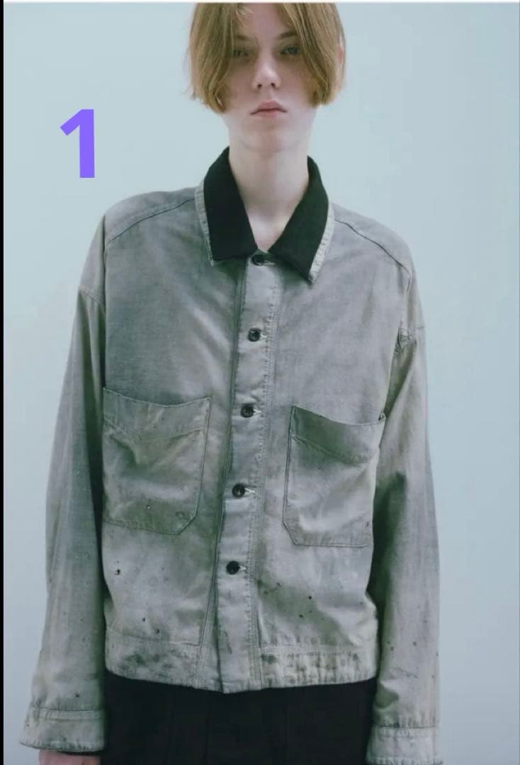 ジャケット・アウター 25SS ANCELLM CHAMBRAY SHIRT JACKET BLACK